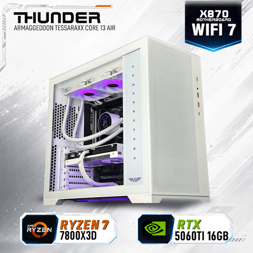 Armaggeddon Gaming PC – AMD Ryzen 7 7800X3D + RTX 5060Ti 16GB | Extreme Performance Build