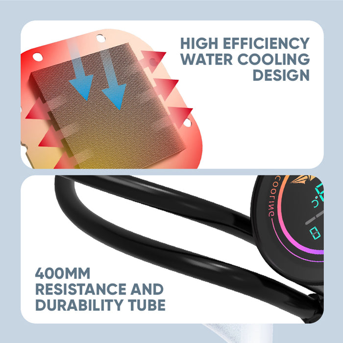 Armaggeddon Deepfreeze ADV A240 ARGB 240mm AIO CPU Liquid Cooler Digital Temperature Display, Dual 120mm Fans, Intel & AMD