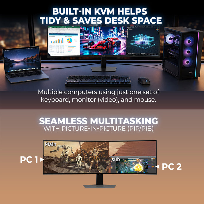 Armaggeddon PXP 49 UXO C Samsung Display 49-inch Curved QD-OLED DQHD Gaming Monitor — product image 8