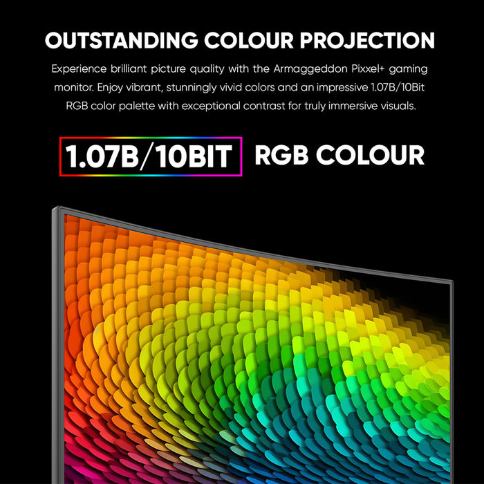 Armaggeddon PXP 32 PRO G 32" 2K WQHD Curved Gaming Monitor 180Hz 0.5ms 10-Bit Colour FreeSync & G-SYNC Compatible