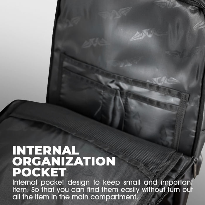 Armaggeddon Shield 7 Slim Anti Theft Laptop Backpack with USB Charging Port, Splash-Resistant Material & YKK Zip
