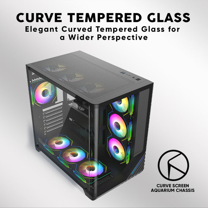 ARMAGGEDDON X-CURVE GIGA 10 PC chassis detail view