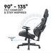 Armaggeddon EXO III Ergonomic Gaming Chair Scratch-Resistant PU Leather, 3D Armrests, 135° Recline, 150kg Capacity