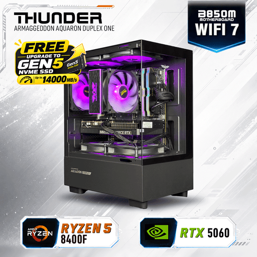 Armaggeddon Gaming PC – AMD Ryzen 5 8400F + RTX 5060 | Custom Built Desktop