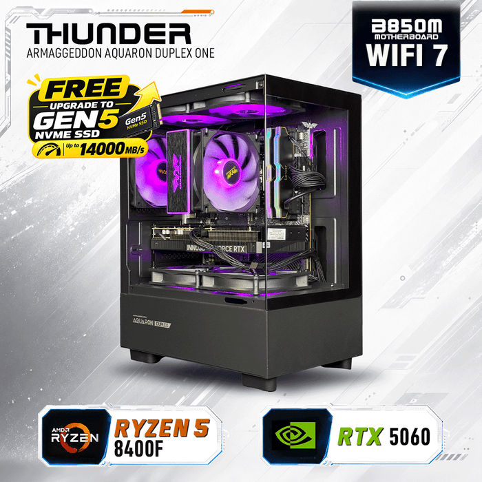Armaggeddon Gaming PC – AMD Ryzen 5 8400F + RTX 5060 | Custom Built Desktop