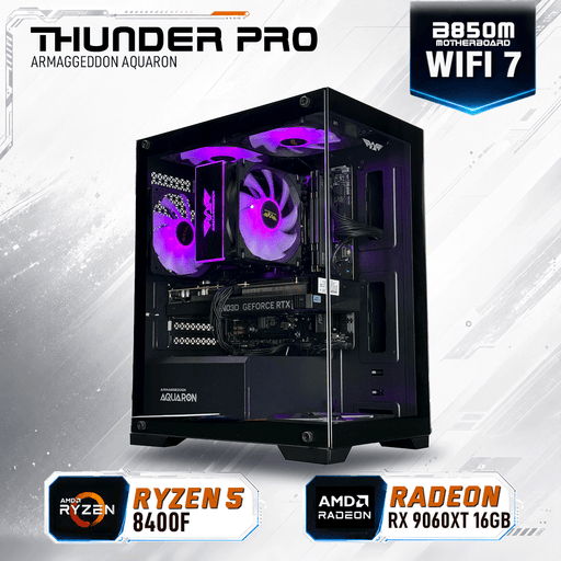 Armaggeddon Gaming PC – AMD Ryzen 5 8400F + RX 9060XT 16GB | Custom Built Desktop