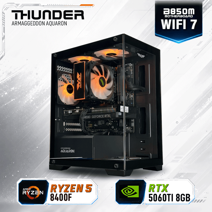 Armaggeddon Gaming PC – AMD Ryzen 5 8400F + RTX 5060Ti 8GB | Custom Built Desktop