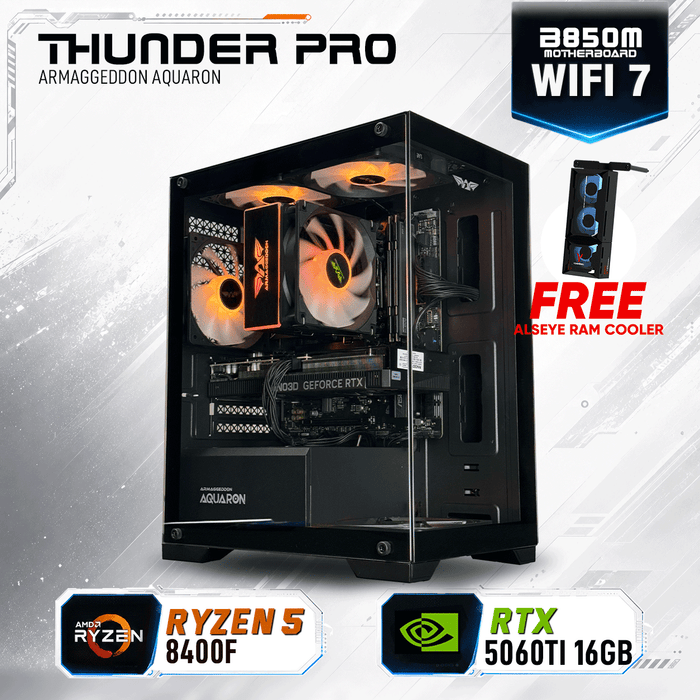 Armaggeddon Gaming PC – AMD Ryzen 5 8400F + RTX 5060Ti 16GB | Custom Built Desktop