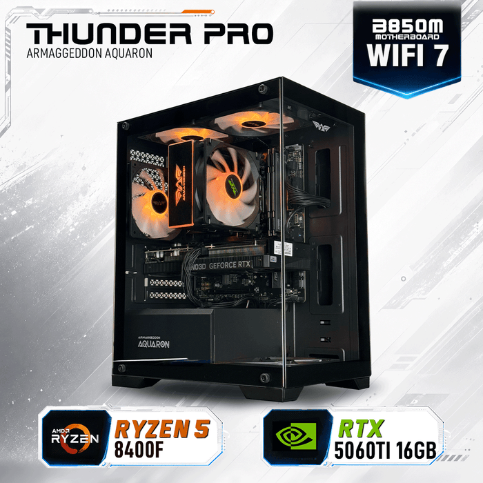 Armaggeddon Gaming PC – AMD Ryzen 5 8400F + RTX 5060Ti 16GB | Custom Built Desktop