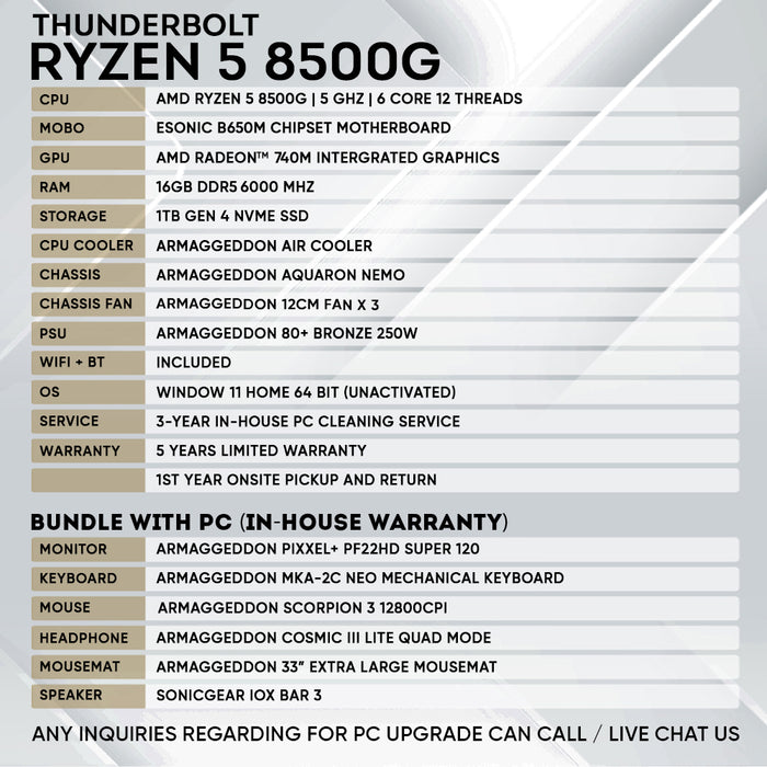 RYZEN 5 8500G BUNDLE | Best Entry Level for Gaming and Office