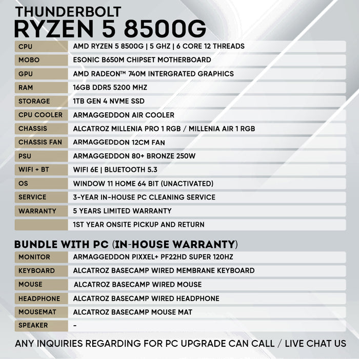 RYZEN 5 8500G BUNDLE | Best Entry Level for Gaming and Office