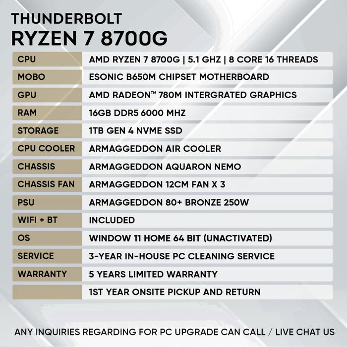 RYZEN 7 8700G | Best Entry Level for Gaming and Office (DUAL MONITOR BUNDLE)