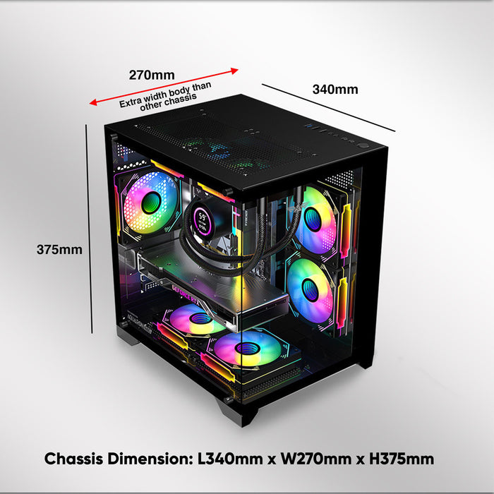 ARMAGGEDDON AQUARON WIBO PC chassis detail view