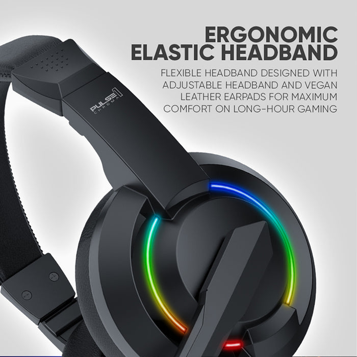 Armaggeddon Pulse 1 Chroma Wired Gaming Headset 2.1 Stereo, 40mm Drivers, RGB Lighting & Omnidirectional Mic