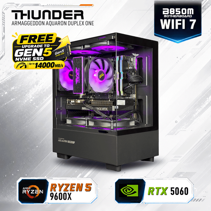 Armaggeddon Gaming PC – AMD Ryzen 5 9600X + RTX 5060 | Custom Built Desktop