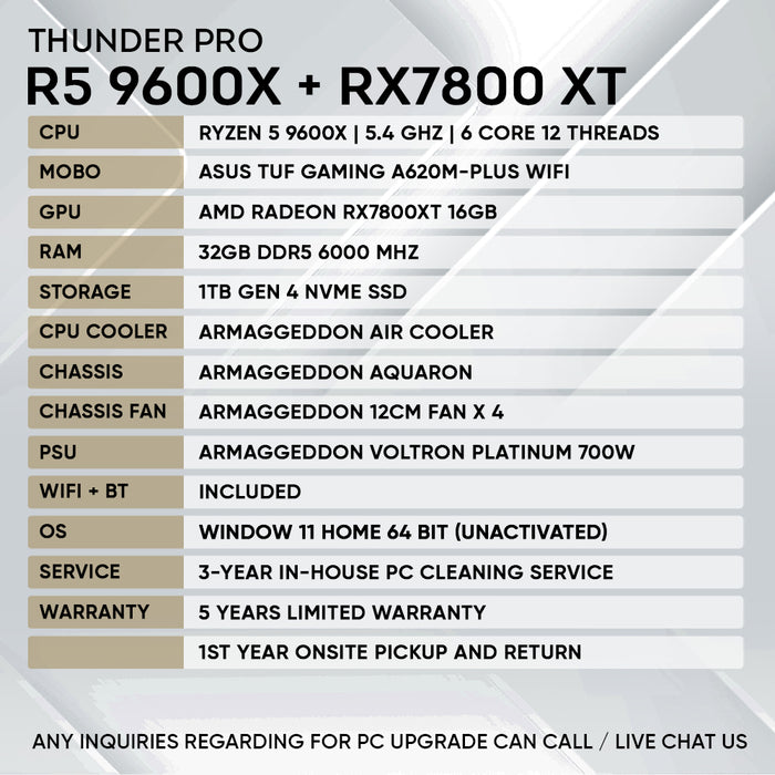 RYZEN 5 9600X + RX 7800XT