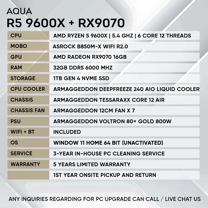 RYZEN 5 9600X + RX 9070