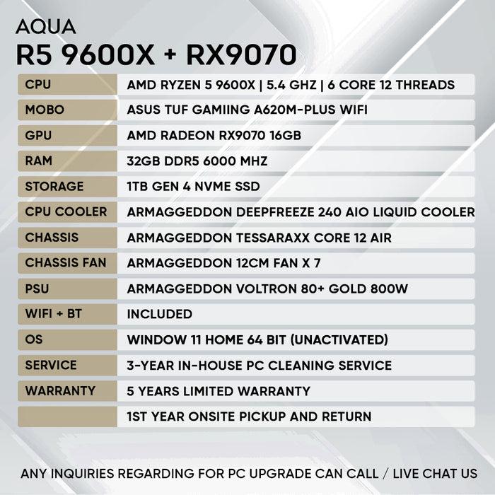 RYZEN 5 9600X + RX 9070