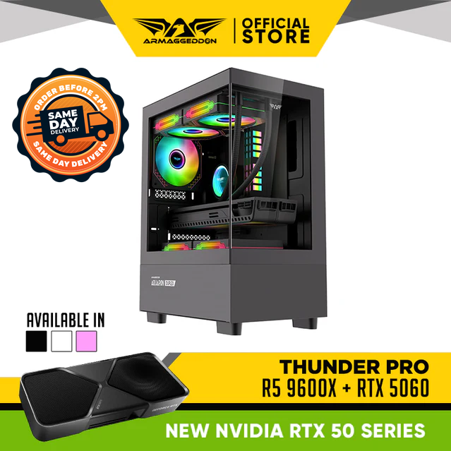 THUNDER PRO R5 9600X + RTX 5060 (SAME DAY DELIVERY)