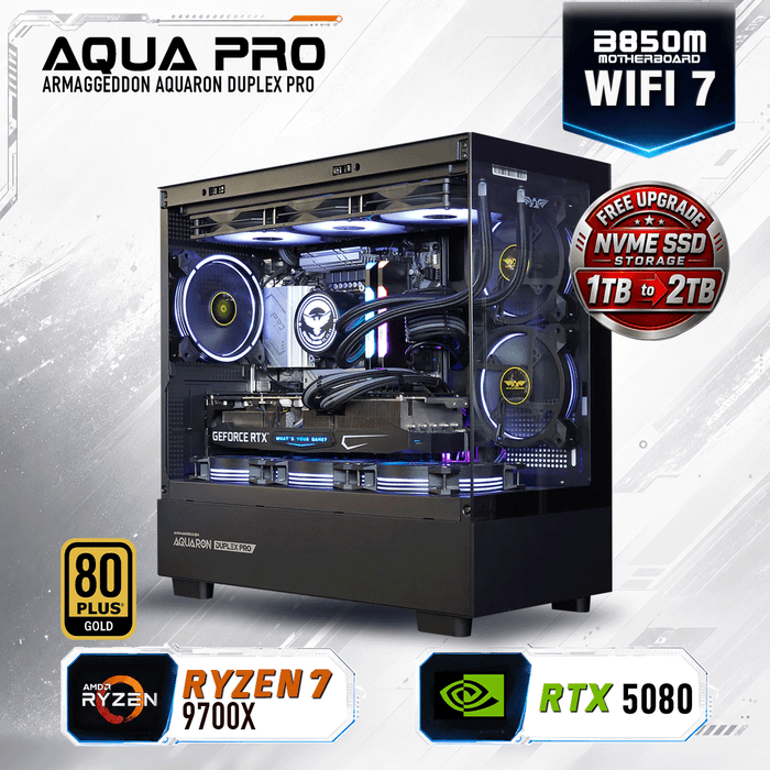 Armaggeddon High-End Gaming PC – AMD Ryzen 7 9700X + RTX 5080 | Custom Built Desktop