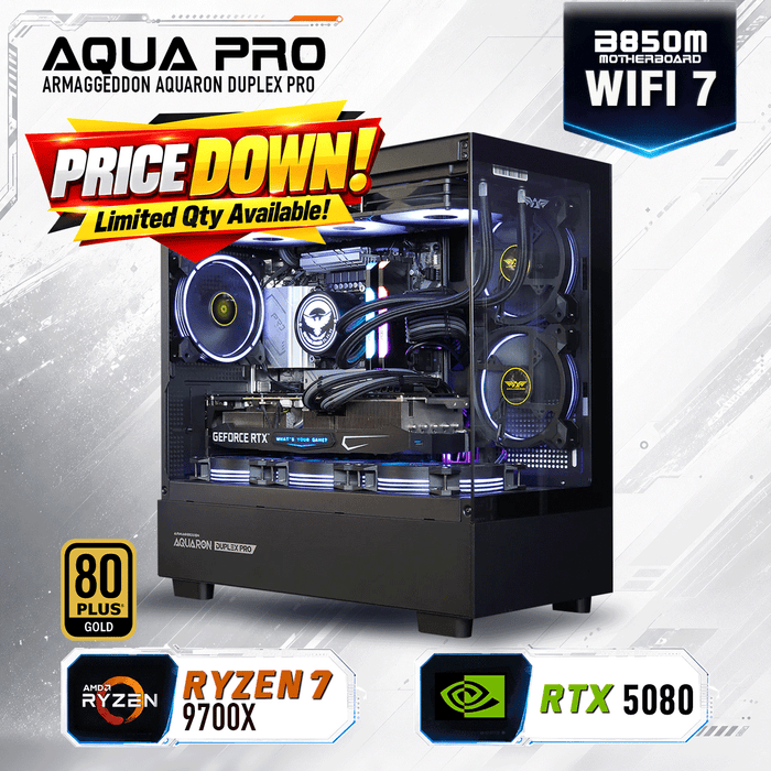 Armaggeddon High-End Gaming PC – AMD Ryzen 7 9700X + RTX 5080 | LIMITED OFFER