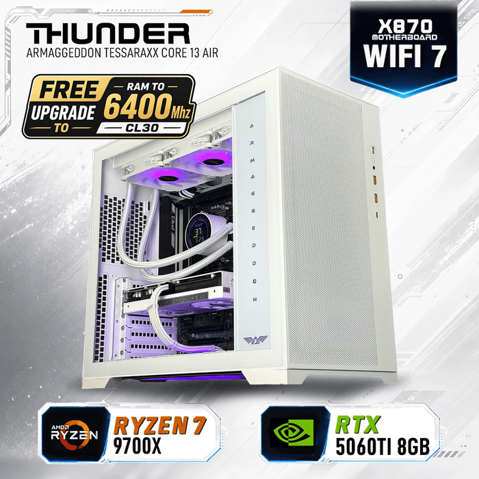 Armaggeddon Gaming PC - AMD RYZEN 7 9700X + RTX 5060Ti 8GB | Extreme Performance Build
