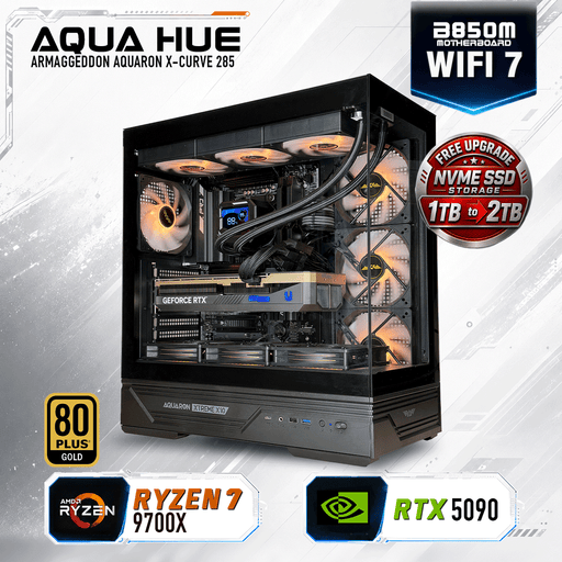 Armaggeddon Gaming PC - AMD Ryzen 7 9700X + RTX 5090 | Custom Built Desktop