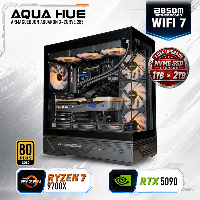 Armaggeddon Gaming PC - AMD Ryzen 7 9700X + RTX 5090 | Custom Built Desktop