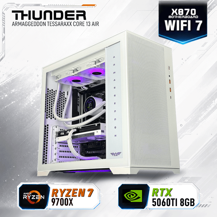 Armaggeddon Gaming PC - AMD RYZEN 7 9700X + RTX 5060Ti 8GB | Extreme Performance Build