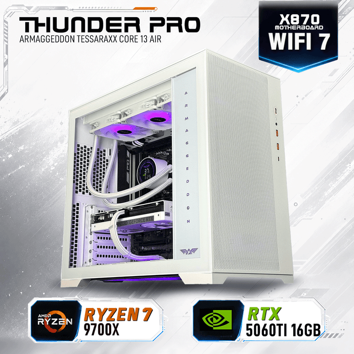 Armaggeddon Gaming PC – AMD Ryzen 7 9700X + RTX 5060Ti 16GB | Extreme Performance Build