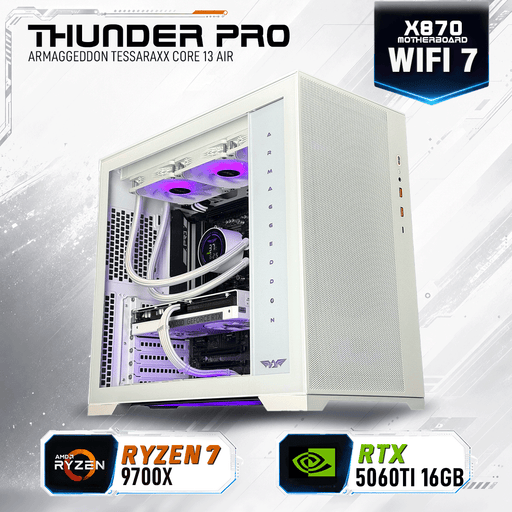 Armaggeddon Gaming PC – AMD Ryzen 7 9700X + RTX 5060Ti 16GB | Extreme Performance Build