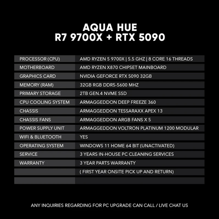 AQUA HUE R7 9700X + RTX 5090