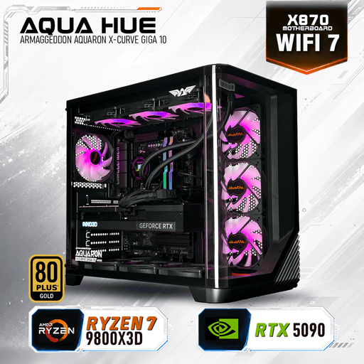 Armaggeddon High-End Gaming PC – AMD Ryzen 7 9800X3D + RTX 5090 | Extreme Performance Build