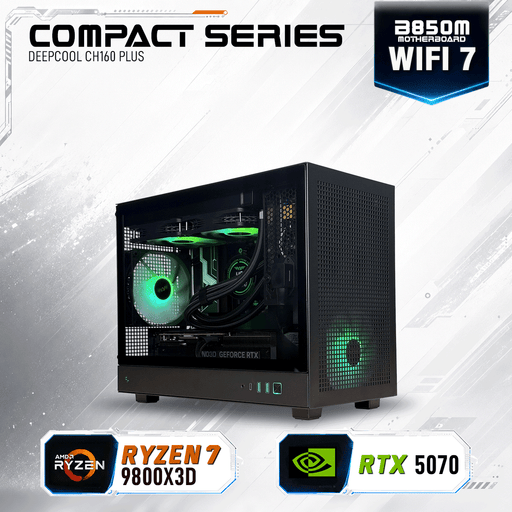 Armaggeddon Gaming PC – AMD Ryzen 7 9800X3D + RTX 5070 | Compact Series 32GB RAM