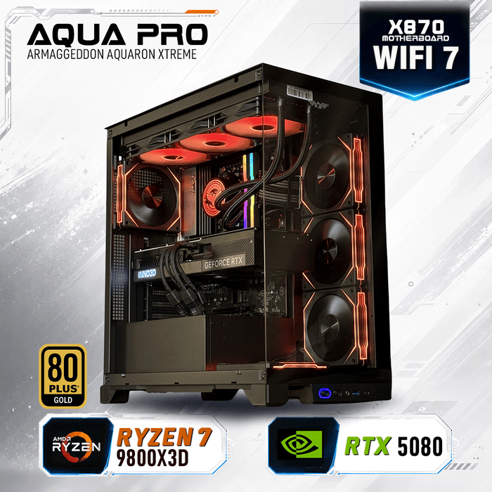 Armaggeddon High-End Gaming PC – AMD Ryzen 7 9800X3D + RTX 5080 | Extreme Performance Build