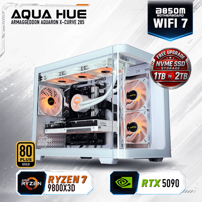 Armaggeddon Gaming PC - AMD Ryzen 7 9800X3D + RTX 5090 | Custom Built Desktop