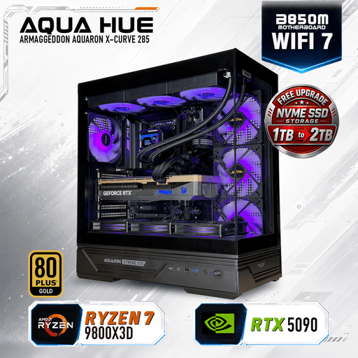 Armaggeddon Gaming PC - AMD Ryzen 7 9800X3D + RTX 5090 | Custom Built Desktop