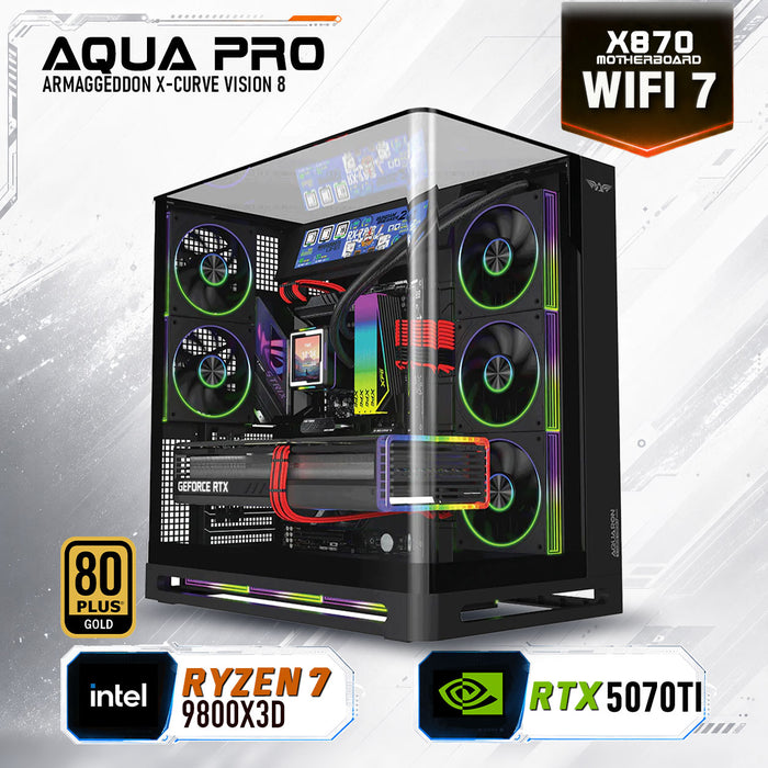 Armaggeddon High-End Gaming PC – AMD Ryzen 7 9800X3D + RTX 5070Ti | Extreme Performance Build
