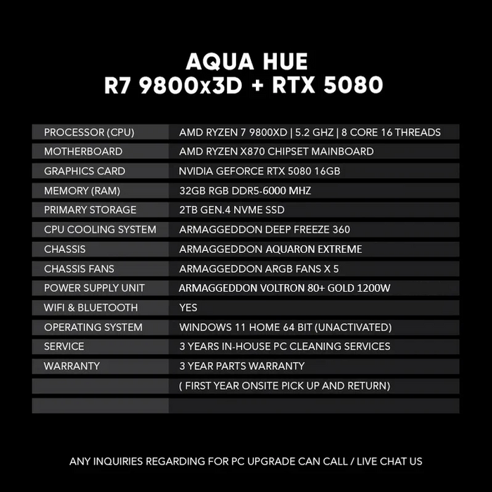 AQUA PRO R7 9800X3D + RTX 5080