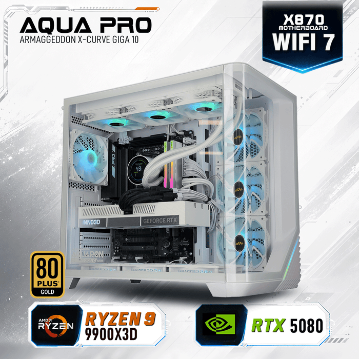 Armaggeddon High-End Gaming PC – AMD Ryzen 9 9900X3D + RTX 5080 | Extreme Performance Build