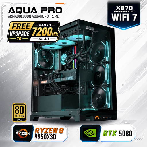 Armaggeddon High-End Gaming PC – AMD Ryzen 9 9950X3D + RTX 5080 | Extreme Performance Build