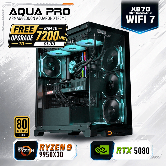 Armaggeddon High-End Gaming PC – AMD Ryzen 9 9950X3D + RTX 5080 | Extreme Performance Build
