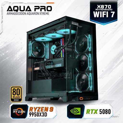 Armaggeddon High-End Gaming PC – AMD Ryzen 9 9950X3D + RTX 5080 | Extreme Performance Build