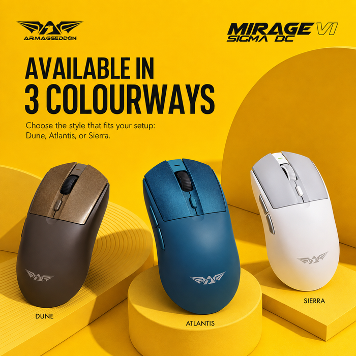 Armaggeddon Mirage VI Sigma DC Wireless Gaming Mouse with Charging Dock