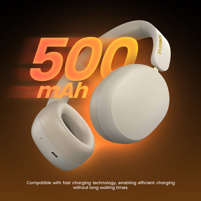 SonicGear Aura Clear 5 Hi-Res LDAC ANC Wireless Headphones Bluetooth 6.0 | 5-Mic ENC, 80H Battery & Gaming Mode