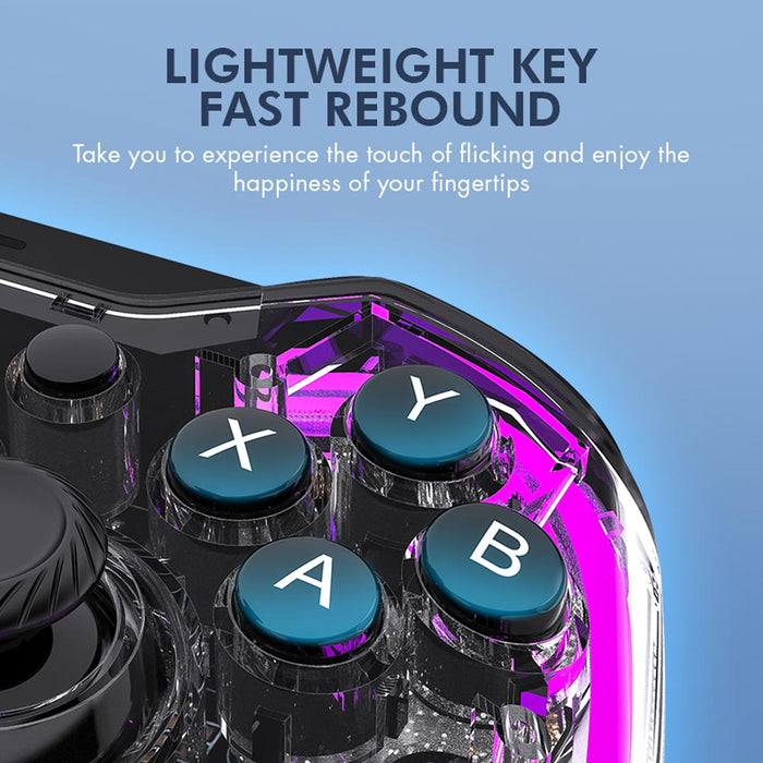 Armaggeddon Morph 7 RGB Nitro Wireless Gaming Controller Bluetooth 5.0, 2.4GHz & Wired, 6-Axis Motion, Phone Clip