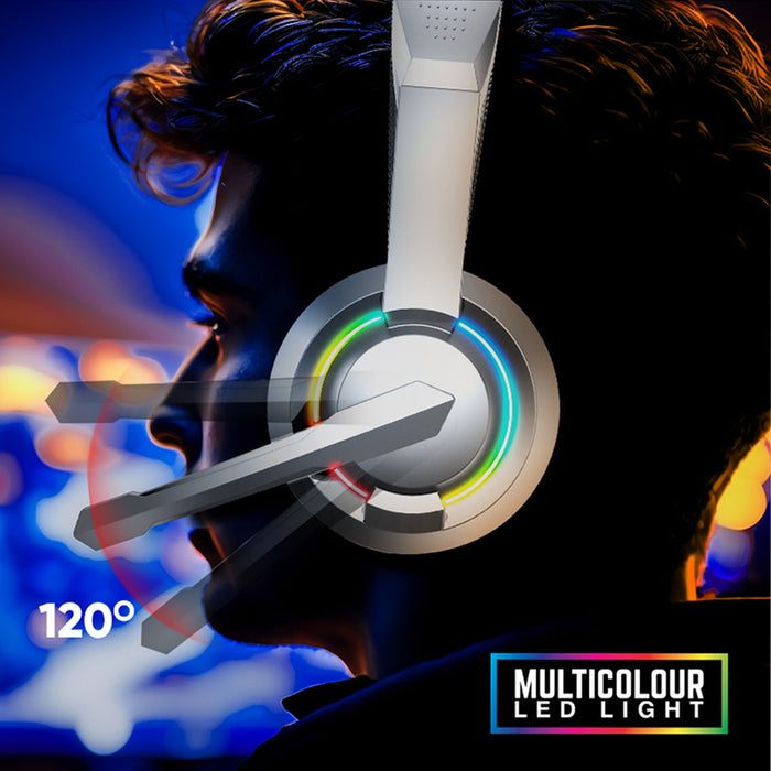 Armaggeddon Pulse 1 Chroma Wired Gaming Headset 2.1 Stereo, 40mm Drivers, RGB Lighting & Omnidirectional Mic