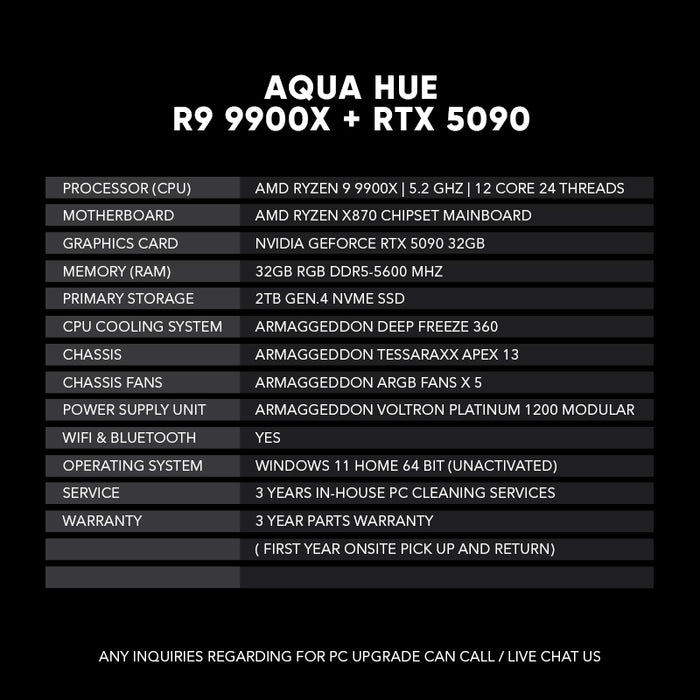 AQUA HUE R9 9900X + RTX 5090