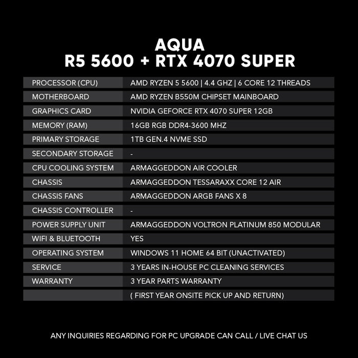 AQUA | R5 5600 + RTX 4070 Super