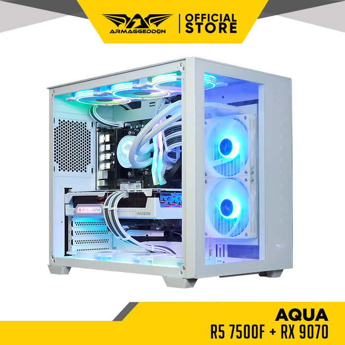 AQUA | R5 7500F + RX 9070